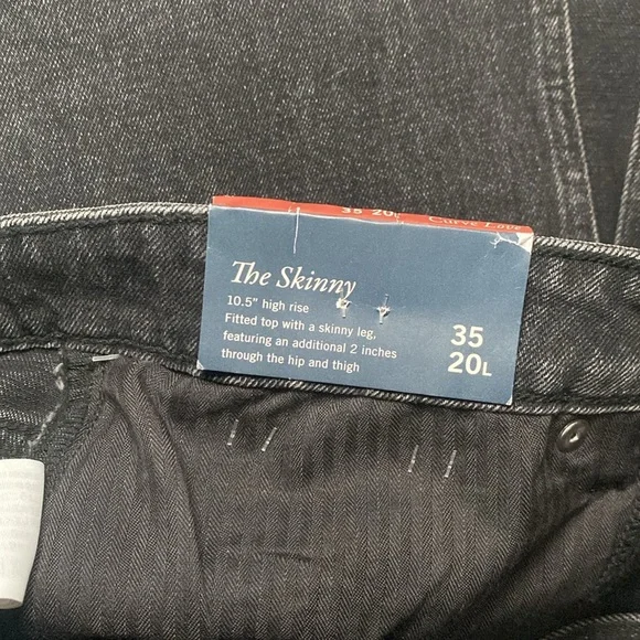 NWT Abercrombie & Fitch LONG The Skinny High Rise Curve Love Slit Ankle - Picture 8 of 10